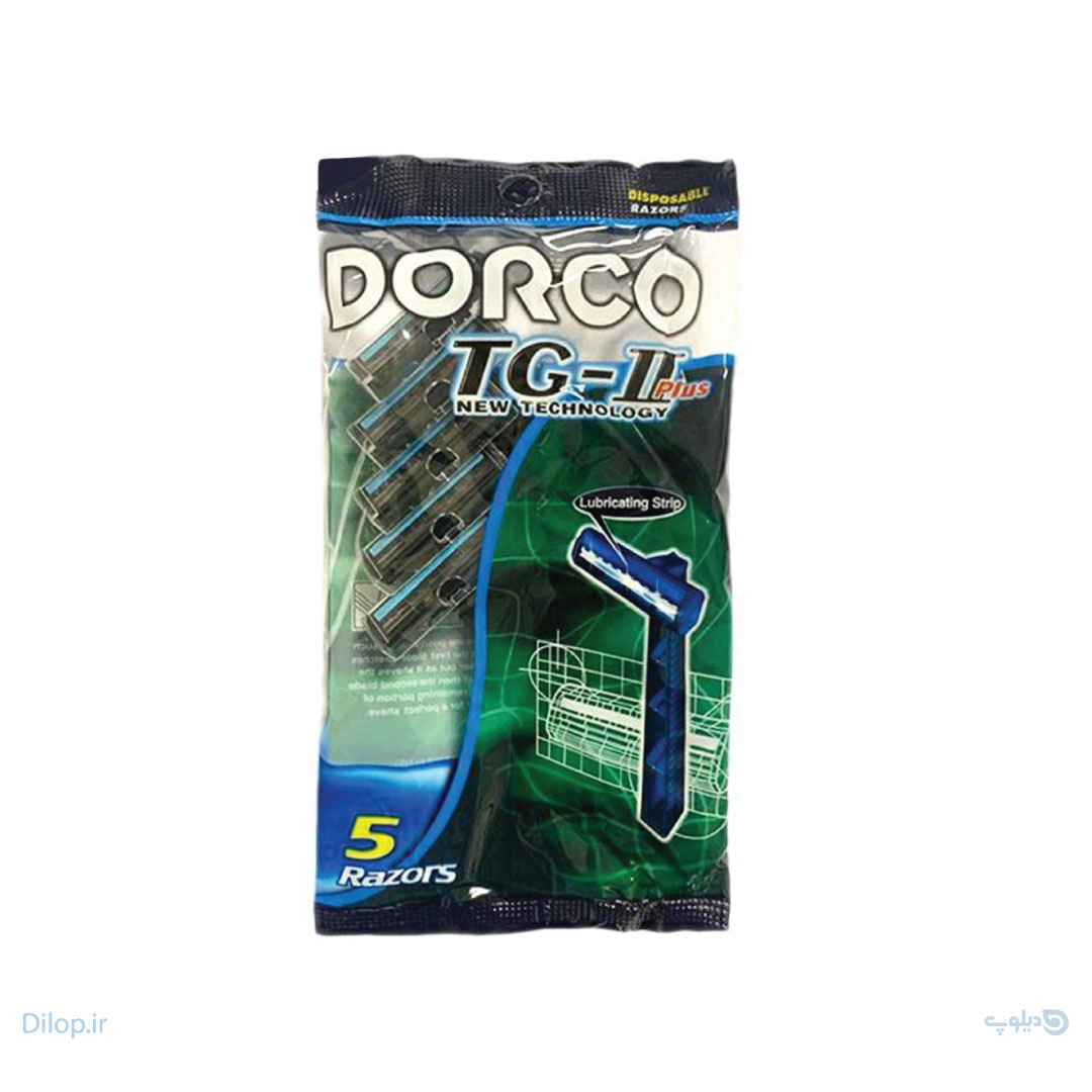 خود تراش دو لبه دورکو DORCO مدل TG-II Plus بسته 5 عددی