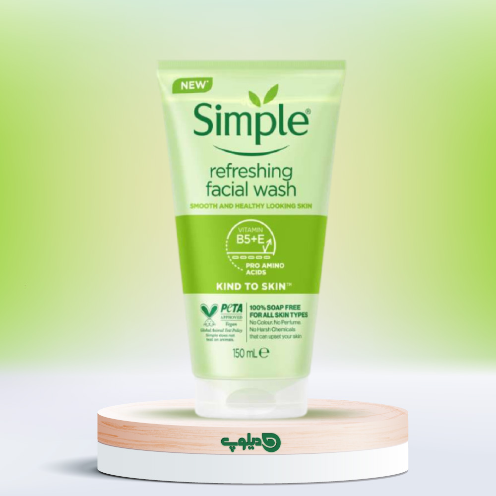 ژل شستشوی سبز سیمپل Kind To Skin مدل Refreshing حجم 150میل