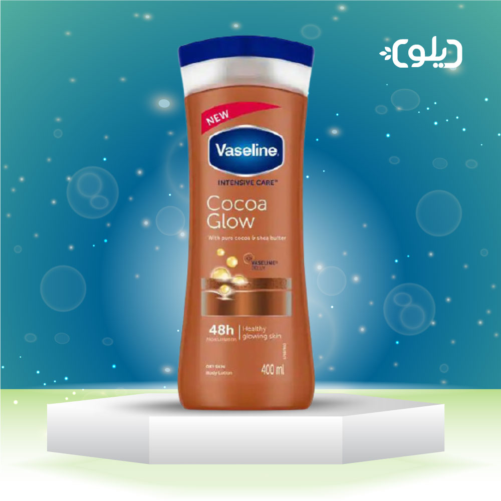 لوسیون بدن وازلین مدل Cocoa Glow حجم 400 میلی