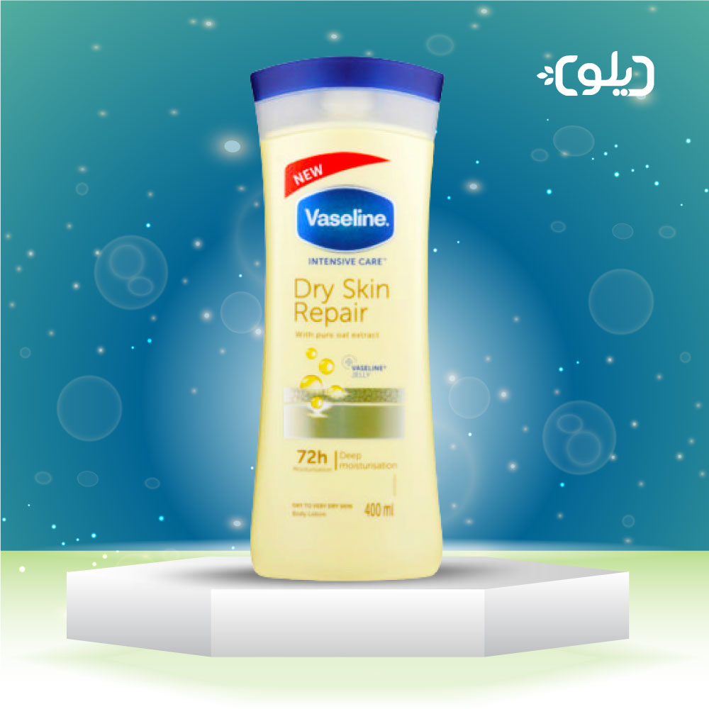 لوسیون بدن وازلین مدل Dry Skin Repair حجم 400میل
